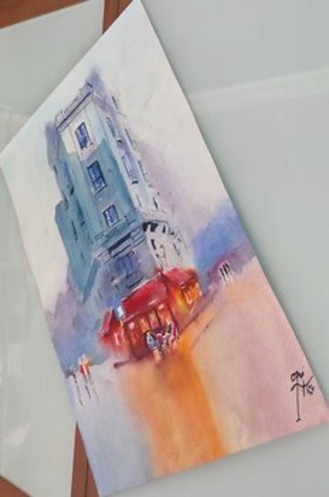 Un paseo por la casa del abuelo | Pintura de Oki Hoyos | Compra arte en Flecha.es