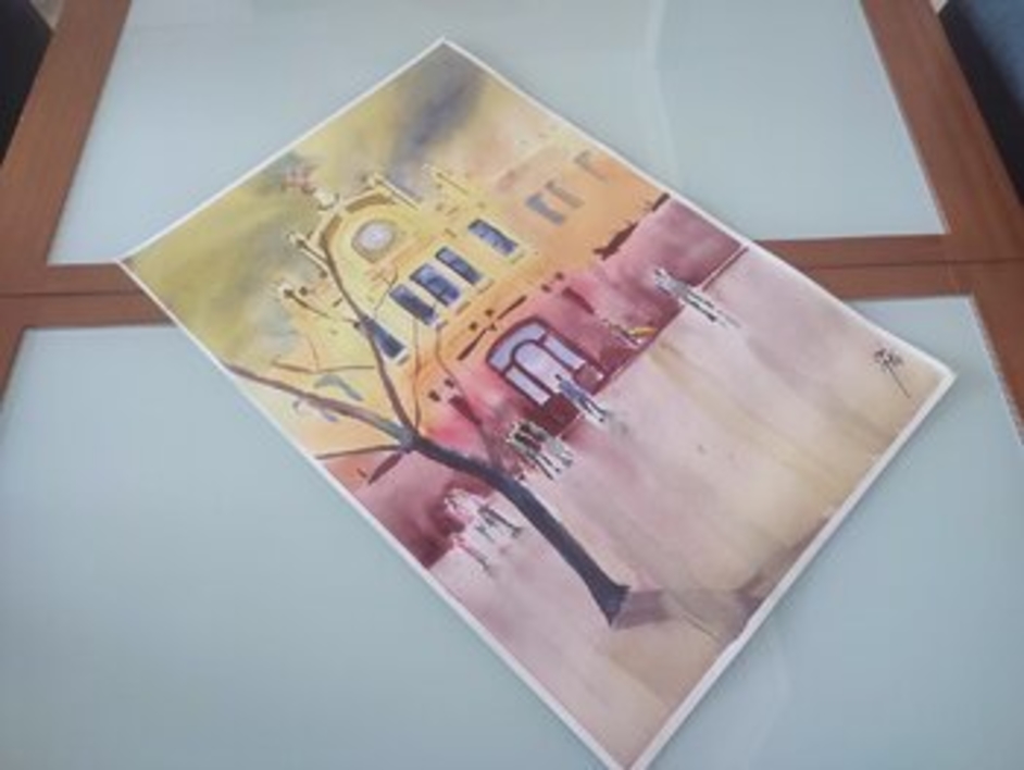 Camino al norte | Pintura de Oki Hoyos | Compra arte en Flecha.es