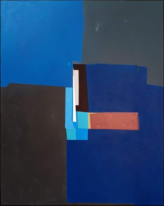 Blue composition IV |Pintura de Luis Medina | Compra arte en Flecha.es