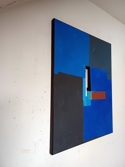 Blue composition IV | Pintura de Luis Medina | Compra arte en Flecha.es