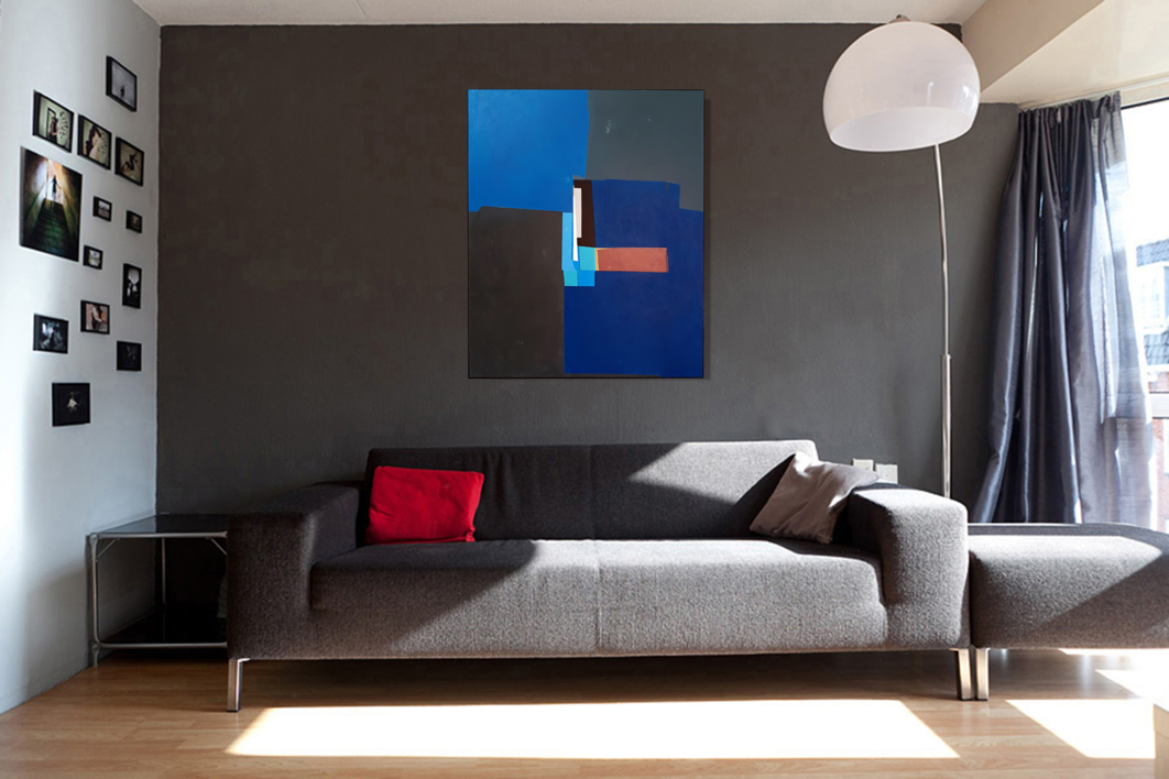 Blue composition IV | Pintura de Luis Medina | Compra arte en Flecha.es