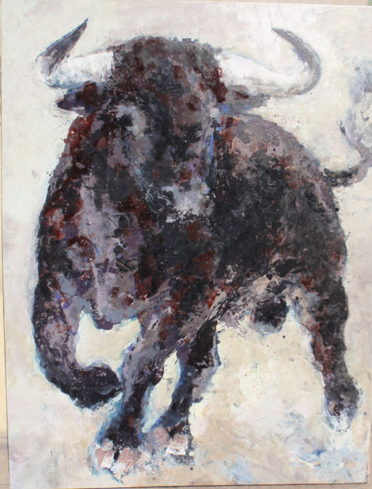 toro nº 2 |Pintura de saiz manrique | Compra arte en Flecha.es