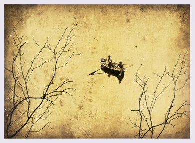 COUPLE SUR LE LAC|Obra gráficadeEnrique González| Compra arte en Flecha.es