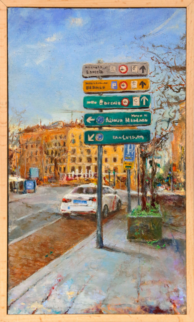 Rumbo a la Glorieta de Bilbao|PinturadeRicardo Sanchezt| Compra arte en Flecha.es