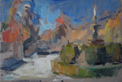 Paseo del Salón|PinturadeRosa cano| Compra arte en Flecha.es