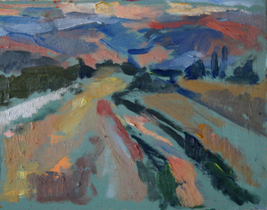 Vista de la sierra en verano|PinturadeRosa cano| Compra arte en Flecha.es