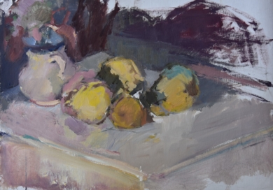 Membrillos de noche|PinturadeConstanza L. Schlichting| Compra arte en Flecha.es