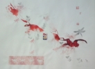 Buscando el ritmo de una rama de cerezo | Collage de Martmina | Compra arte en Flecha.es