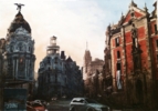Calle Gran Vía de Madrid | Pintura de Pedro Higueras | Compra arte en Flecha.es