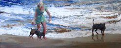 Paseo canino | Pintura de Carmen Montero | Compra arte en Flecha.es