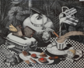 Serie desayunos: Alicia. | Obra gráfica de Fernando Bellver | Compra arte en Flecha.es