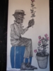 Hombre con flores | Dibujo de de la Concepción Torreira | Compra arte en Flecha.es