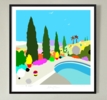 La piscina (100x100cm) | Dibujo de ALEJOS | Compra arte en Flecha.es