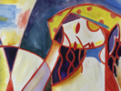 Chica, formas abstractas | Pintura de Maciej Cieśla | Compra arte en Flecha.es