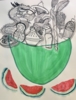 Melting watermelon | Dibujo de Lisa | Compra arte en Flecha.es