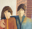 Una fiesta en un azotea  de Nueva York | Pintura de Jenifer Carey | Compra arte en Flecha.es