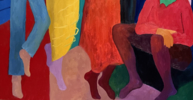 Una fiesta en un azotea  de Nueva York | Pintura de Jenifer Carey | Compra arte en Flecha.es