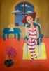Lady in Red | Dibujo de Claudine Brantes | Compra arte en Flecha.es