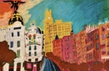 Madrid - Gran Vía | Dibujo de Cuca García-Bernardo | Compra arte en Flecha.es