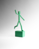 Hombre Happy Verde | Escultura de Garcianoblejasesculturas | Compra arte en Flecha.es