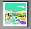 El parque (81x81cm) | Dibujo de ALEJOS | Compra arte en Flecha.es