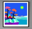 El lago (43x43cm) | Dibujo de ALEJOS | Compra arte en Flecha.es