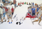 Bous al carrer (díptico) | Pintura de JESÚS MANUEL MORENO | Compra arte en Flecha.es