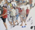 Bous al carrer (díptico) | Pintura de JESÚS MANUEL MORENO | Compra arte en Flecha.es