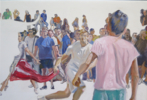 Bous al carrer (díptico) | Pintura de JESÚS MANUEL MORENO | Compra arte en Flecha.es