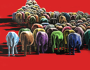 De la serie¨El Rebaño¨. Migracion. | Pintura de Andrey Quintana | Compra arte en Flecha.es