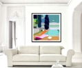 Wish you were here (81x81cm) | Dibujo de ALEJOS | Compra arte en Flecha.es