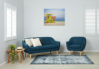 Miami. Lifeguard Tower. | Pintura de Anastasia Woron | Compra arte en Flecha.es