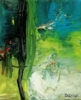 Lake with vegetation | Pintura de Francisco Santos | Compra arte en Flecha.es