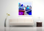 Azul mágico (100x100cm) | Dibujo de ALEJOS | Compra arte en Flecha.es