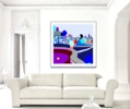 Azul mágico (100x100cm) | Dibujo de ALEJOS | Compra arte en Flecha.es