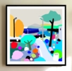 Parque del mar (61x61cm) | Dibujo de ALEJOS | Compra arte en Flecha.es