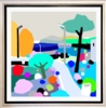 Parque del mar (61x61cm) | Dibujo de ALEJOS | Compra arte en Flecha.es