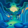 Moonlight in a Weightless Night | Pintura de Helena Revuelta | Compra arte en Flecha.es