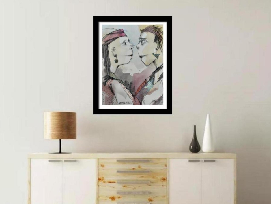 Mejores amigas | Pintura de Francisco Santos | Compra arte en Flecha.es